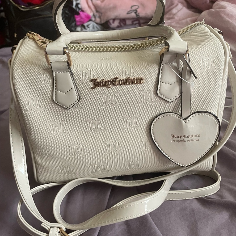 Juicy couture cream satchel bag